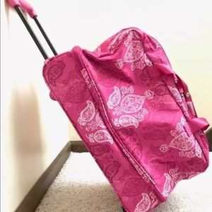Vera Bradley Wheeled Carry On in Stamped Paisley